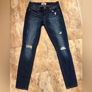 PAIGE Verdugo Ultra Skinny Denim Distressed Blue Stretch Jeans Womens Size 26